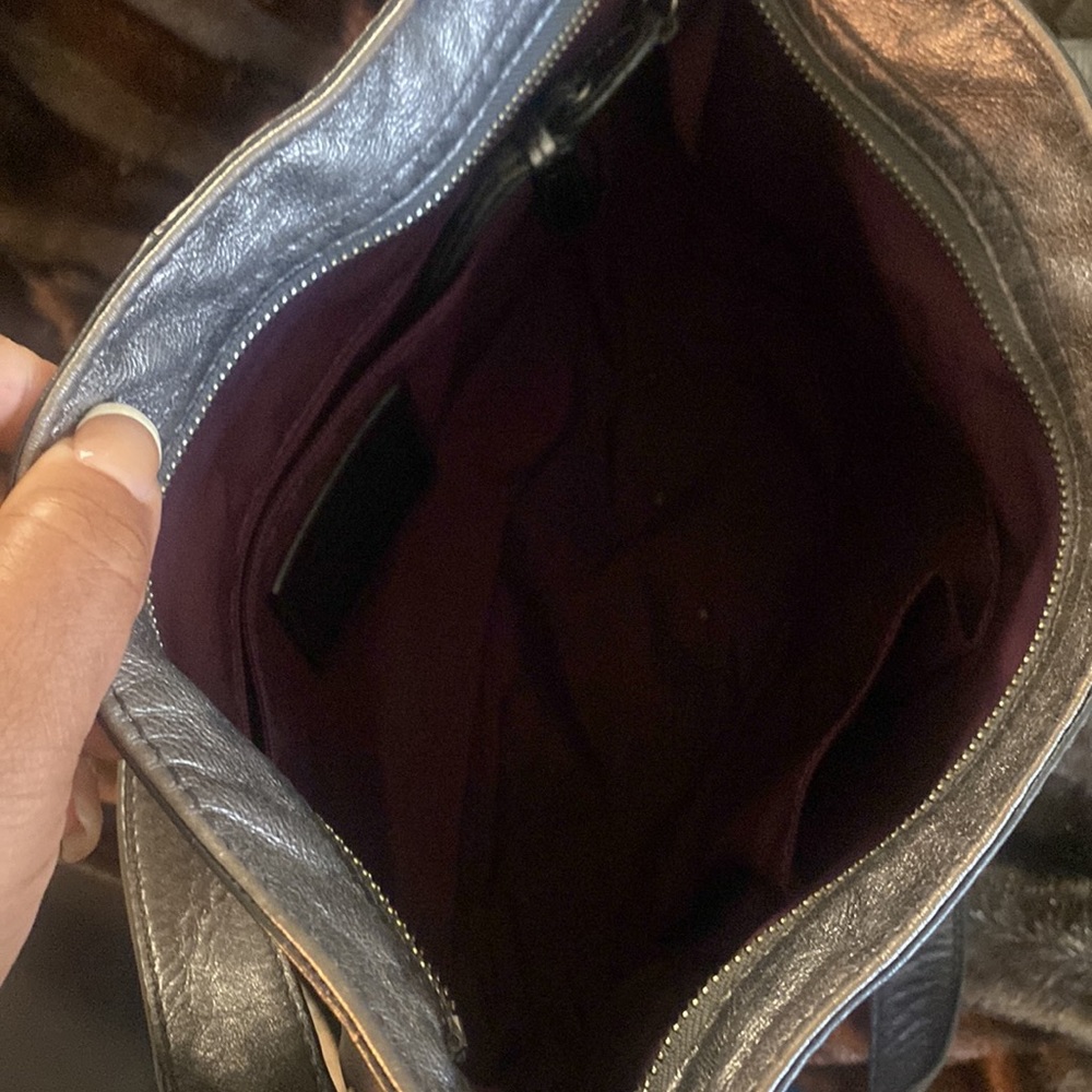 Metallic Gray Coach Purse - Picture 5 of 5